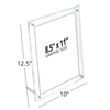 Azar Displays Beveled Edge L-Frame Acrylic Sign Holder 8.5"W X 11"H, PK2 252952